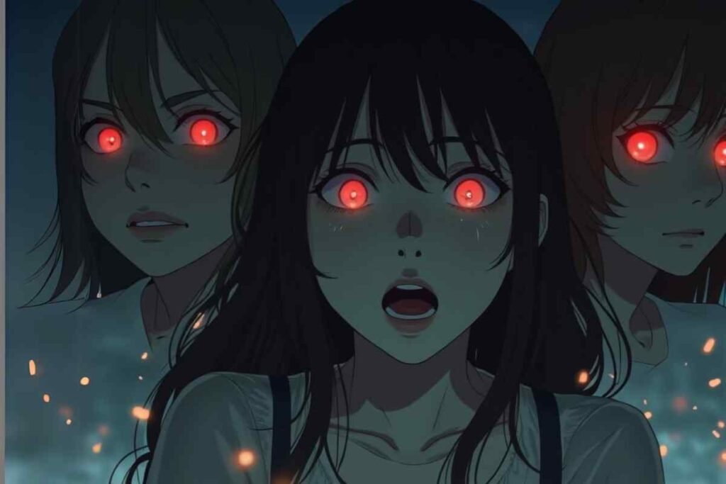 pepper0 siblings in anime-style dramatic reveal with glowing eyes and mystery elements