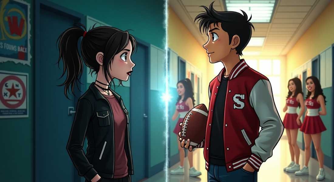 Goth girl and the jock