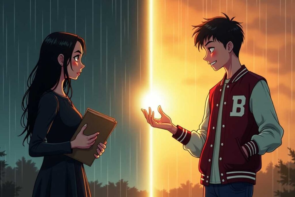 Goth girl and the jock