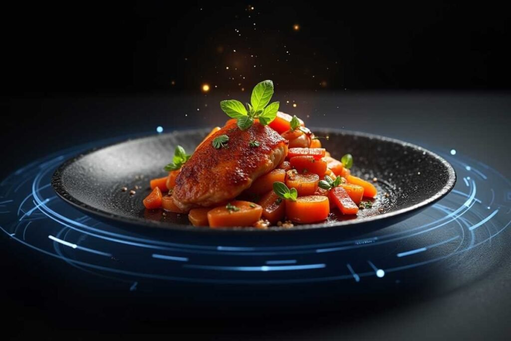 Traditional Turkish Cevir dish with garlic yogurt sauce