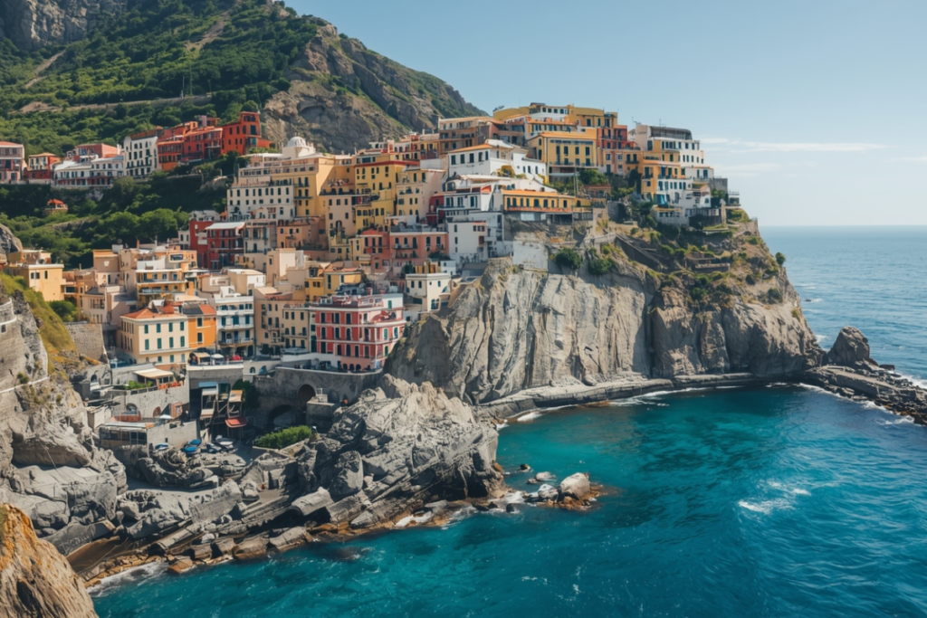 Camehoresbay coastal cliffs view