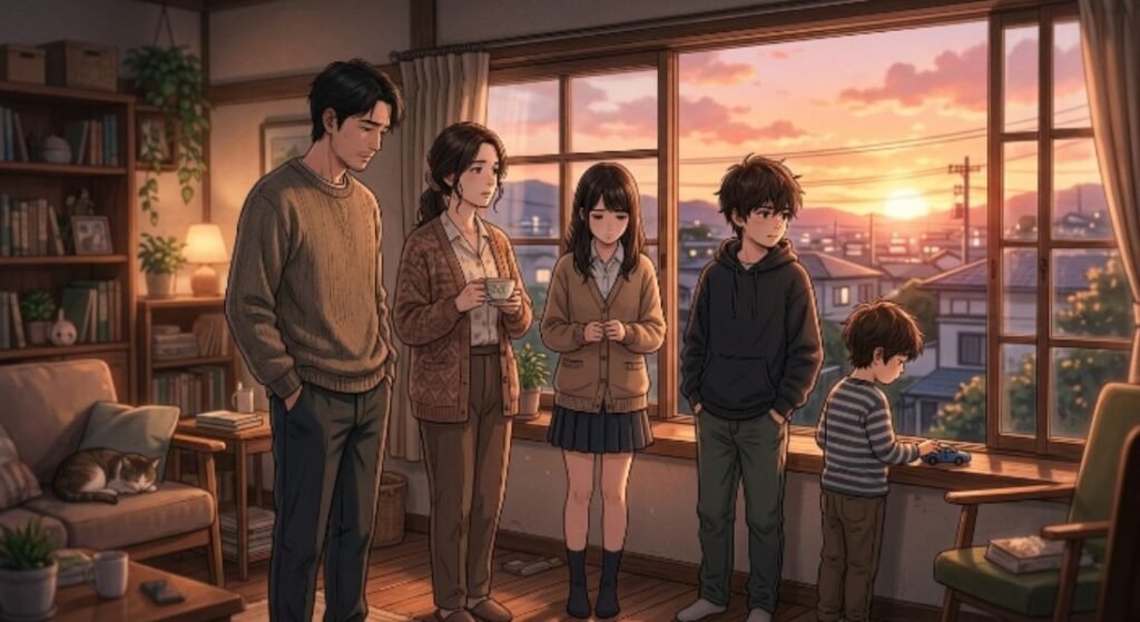 anime family emotional scene
