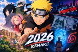 Naruto Remake 2026 featuring Naruto, Team 7, and New York Comic Con