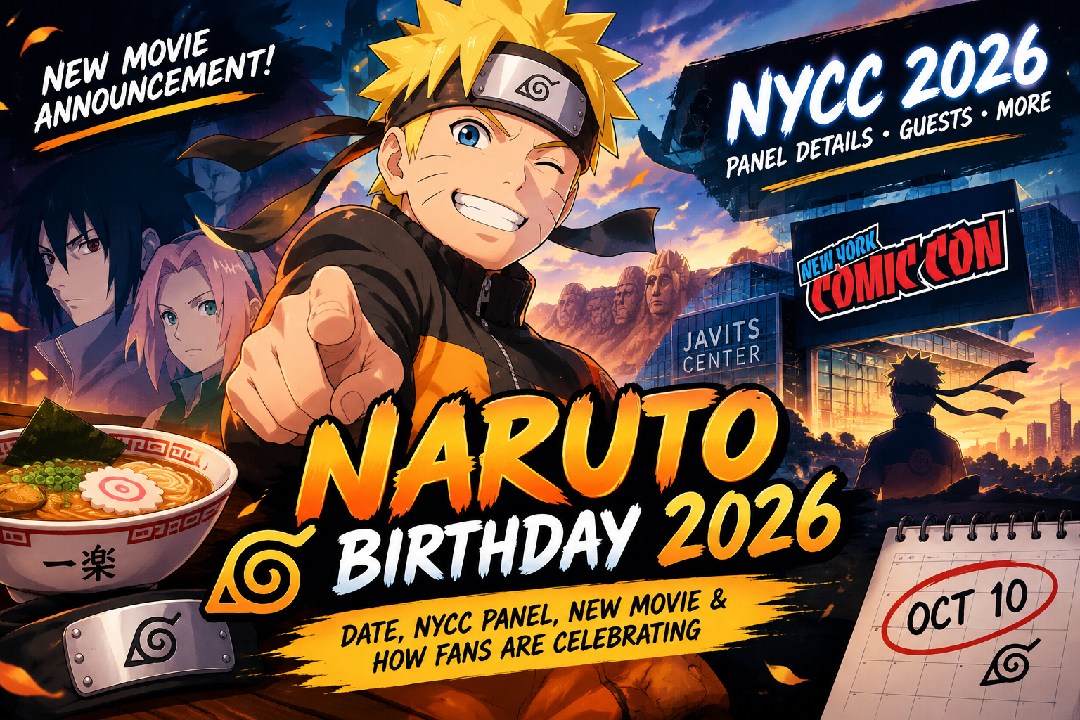 Naruto Birthday 2026 with NYCC panel and new animated movie announcement
